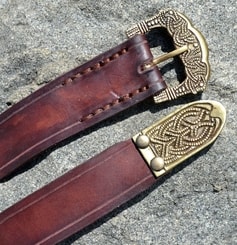 Brown Viking Leather Belt, Gokstad, tin