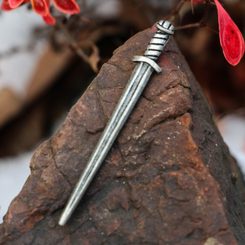 VIKING SWORD, zinc pendant, antique silver