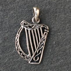 IRISH HARP, silver pendant Ag 925