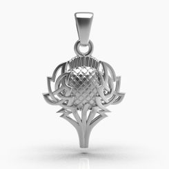 SCOTTISH THISTLE, silver pendant