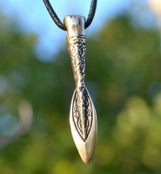 GUNGNIR, Spear of Odin, bronze pendant