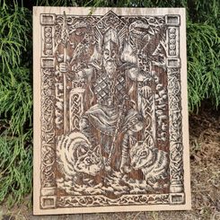 ODIN Wall Decoration, wood 30x40cm