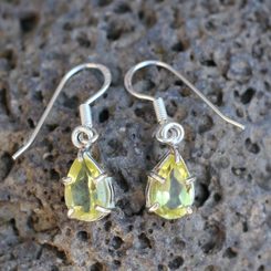 SINOPE silver earrings, citrine