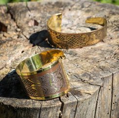 LAOISE, brass bangle, Made in Ireland
