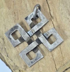 Endless Knot, forged pendant