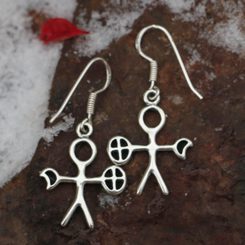 NOAIDI - Chamane sami, boucles d'oreilles argent 925