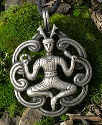 Cernunnos - the Horned Celtic God - tin pendant