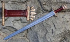 RUNAR, Viking Sword Petersen Type O, bronze, silver wire