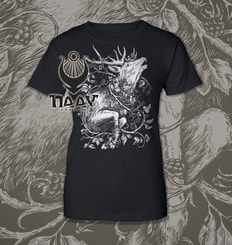 DEER, women's T-shirt black, Druid collection