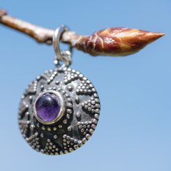 ISOLDA, amethyst, silver pendant