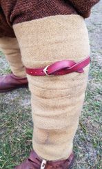 Medieval Leather Garters - red