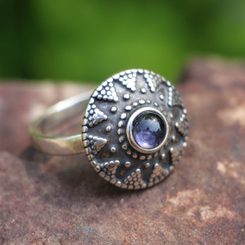 SLAVIC RING with IOLITE