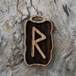 RAIDHO, Rune - Futhark, Holz