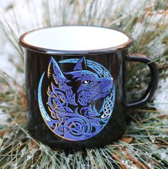 NIGHT WOLF Enamel Mug