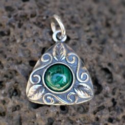 BOUDICCA, silver pendant, malachite Ag 925