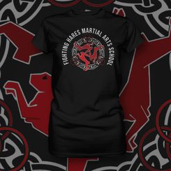 Fighting Hares, schwarzes Frauen-T-Shirt