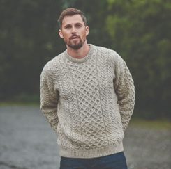 ARAN Pullover aus Wolle, Irland für Herren