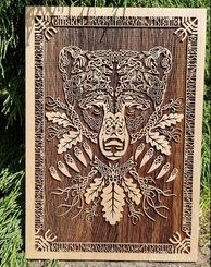 BEAR Wall Decoration 45cm Oak