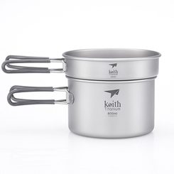 2-Piece Titanium pot and Pan Cook Set Ti6012  KEITH
