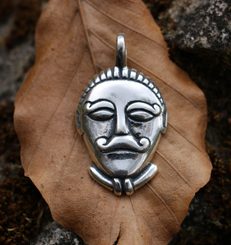 CELTIC HEAD, Msecke Zehrovice, silver pendant