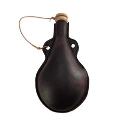 LEATHER VESSEL with waxed inner surface, decoration item 0,5 L