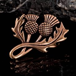 SCOTTISH THISTLE, bronze brooch