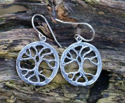 YGGDRASIL arbre, argent, boucles d'oreilles