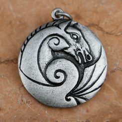 CELTIC HORSE amulet zinc