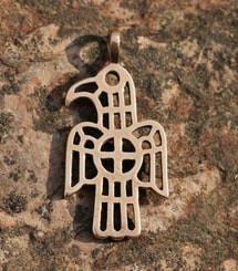 GOTHIC EAGLE, bronze pendant