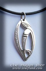 Celtic Necklace, handcrafted silver pendant, XV