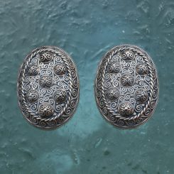 VIKING TURTLE BROOCH, Hedeby, bronze - pair