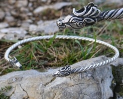 FIANNA, Celtic Deer, Torc, silver