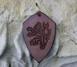 LION - coat of arms - key ring brown