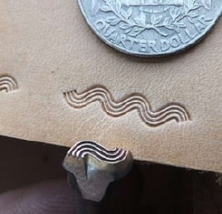 WAVE, leather stamp