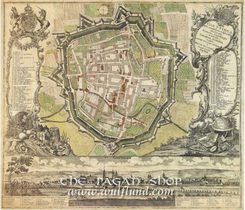 GOETTINGEN 1730, historical map, replica