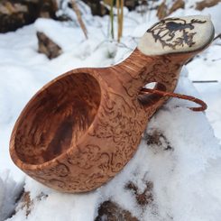 HIRVI Kuksa, birch bowl from Lapland