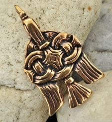 Viking Raven Hook Pendant, bronze
