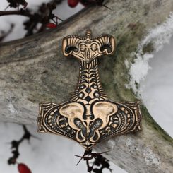 MARTEAU DE THOR - NECRO-ORGANIQUE, pendentif, bronze