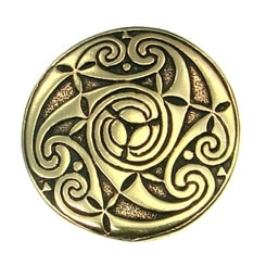TRISKELION and LUNULAE, Celtic bronze pendant