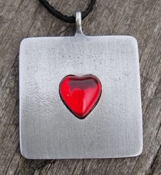 HEART PENDANT, glass