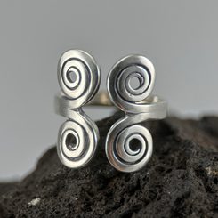 RING with spirals, Baltic, 10th century, silver 925/1000