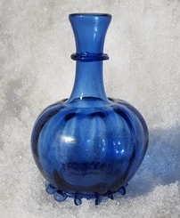 OSTIA Blaue Karaffe - historisches Glas