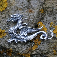 LUCIUS - dragon, pendant, silver