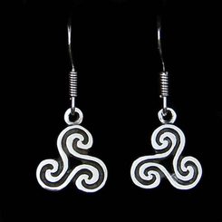 TRISKELS - silver earrings Ag 925