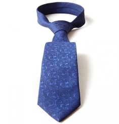 FLORAL - bleu, cravate pour hommes