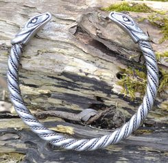 SERPENT, bracelet, silver plated tin