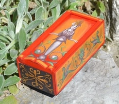 GODDESS, Ancient Rome Wooden Box, replica