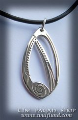 Celtic Necklace, handcrafted silver pendant, XVII