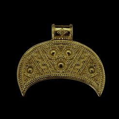 LUNULA, Great Moravian Empire, 9th century, replica, 14K gold