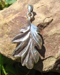 OAK LEAF, silver pendant